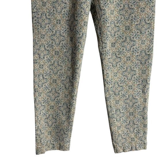 Anthropologie Pilcro Ultra High Rise Slim Utility Jeans Neutral Floral Size 27 - Picture 8 of 13